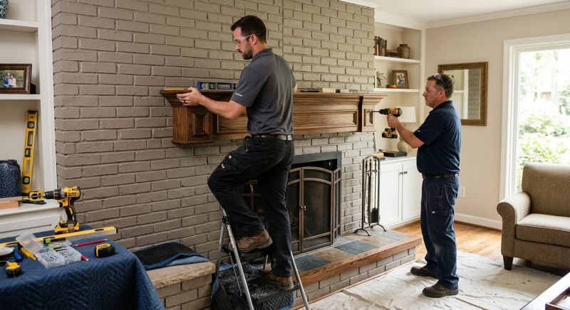 Fireplace Mantel Installation in Wilmington, NC